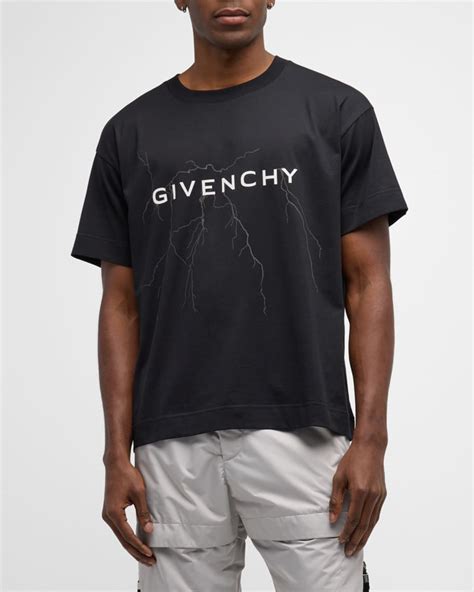 givenchy lightning t shirt|Givenchy Men's Lightning Logo Boxy T.